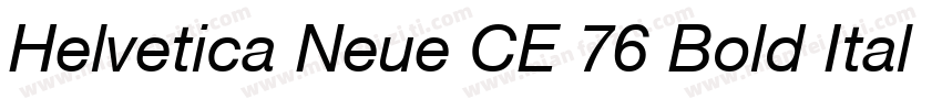 Helvetica Neue CE 76 Bold Italic字体转换